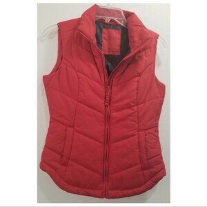 Aero Kid's Red Sleeveless Puffer Vest Jacket.